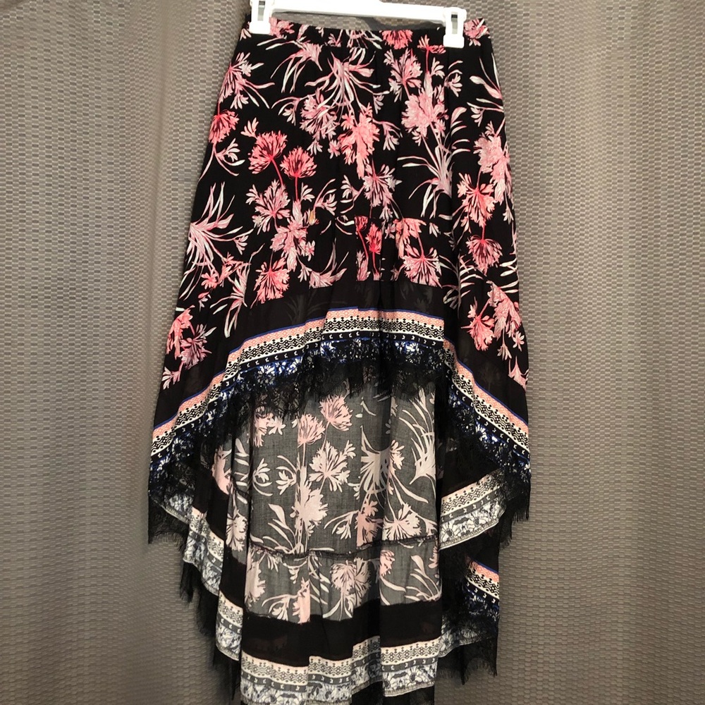 Hi-Lo floral skirt